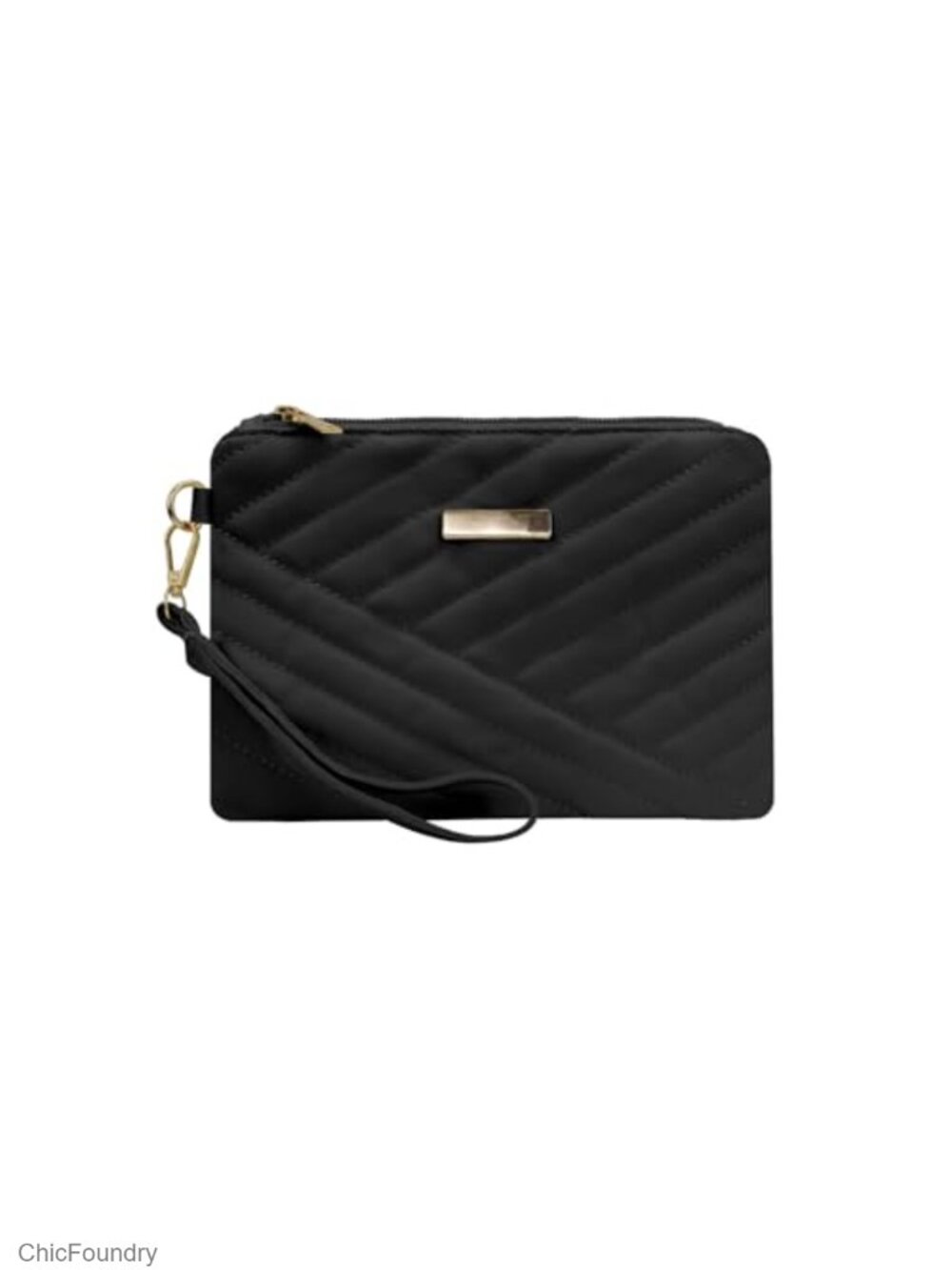 Faux Leather Wristlet Wallet Clutch with Wrist Strap Slim Lightweight